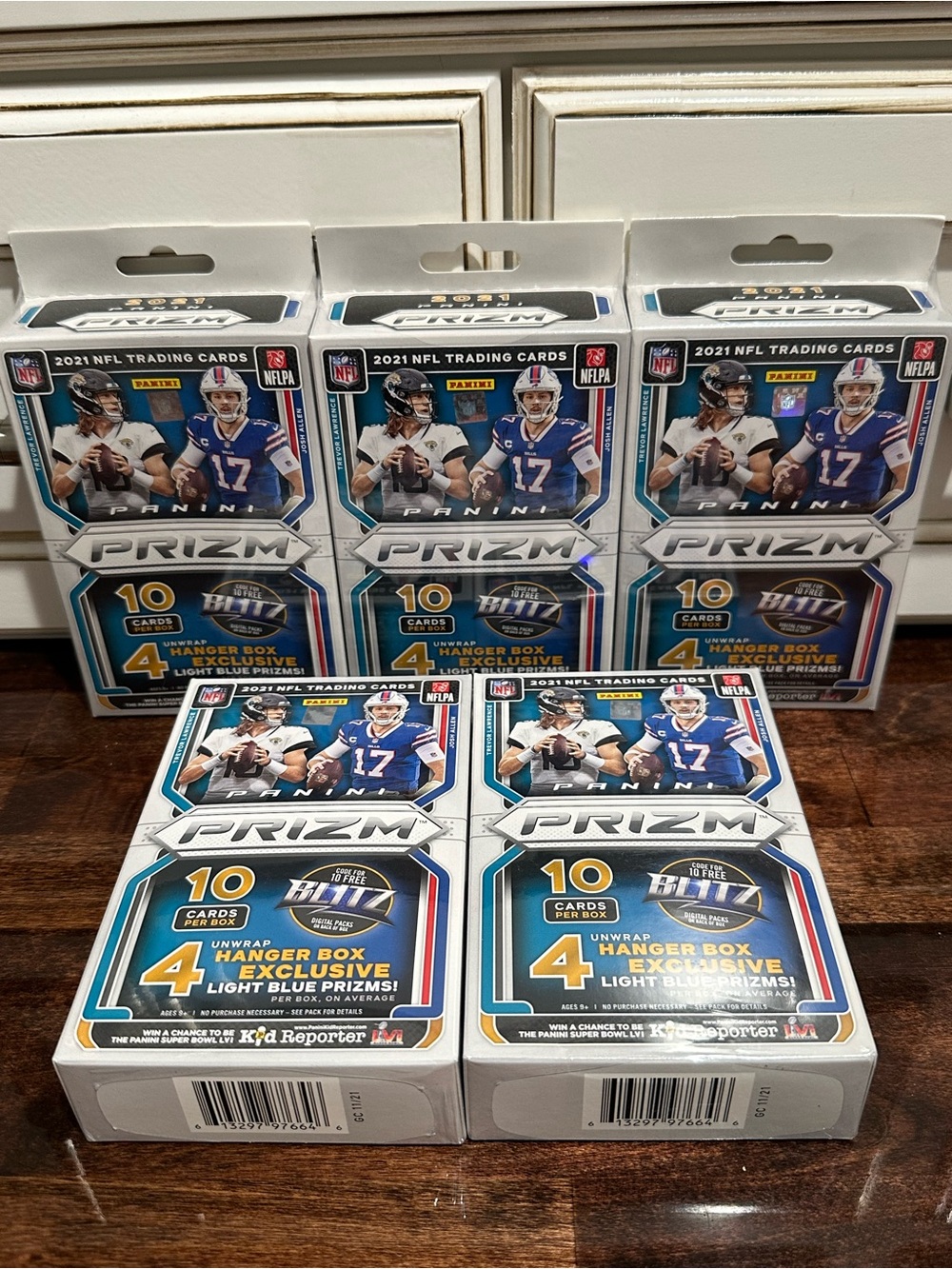 2021 Panini Prizm Football Hanger Box Lot of 5
